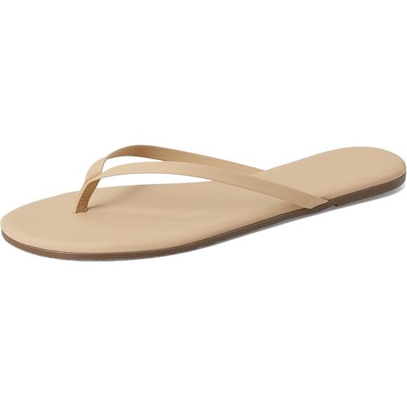 TKEES Womens Foundation Matte Sandals US 7 M Nude Cowhide Leather NWOB - Picture 1 of 12